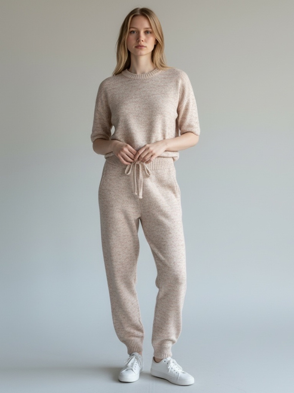 THE BRIGHT SIDE Wool Knit Joggers Confetti XS